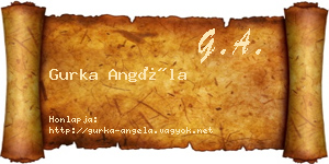 Gurka Angéla névjegykártya